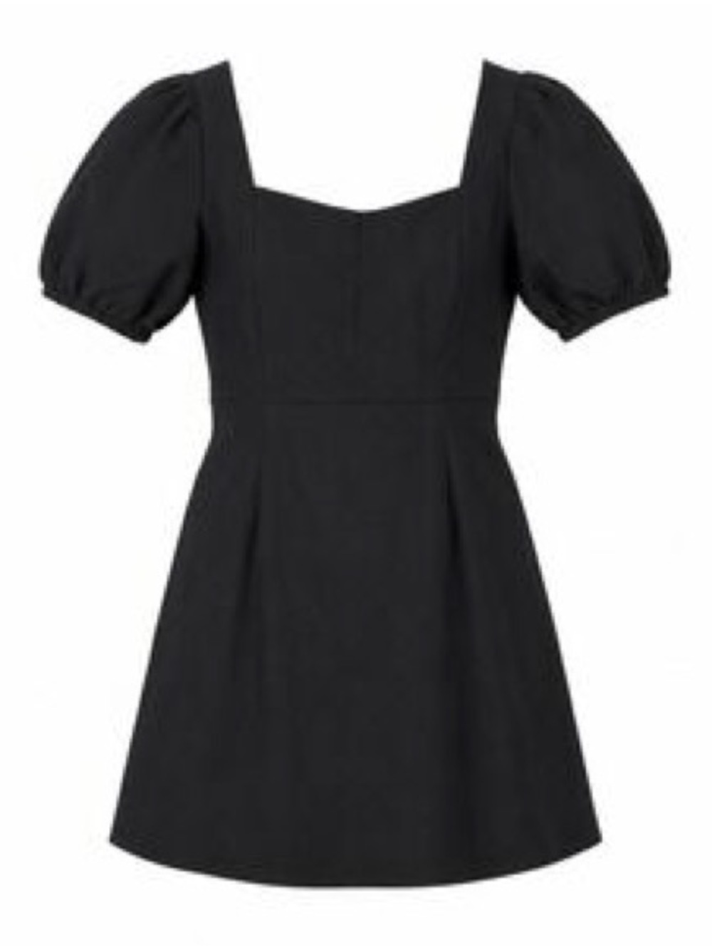 Altar'd State black Puff Sleeve Square Neck Dress